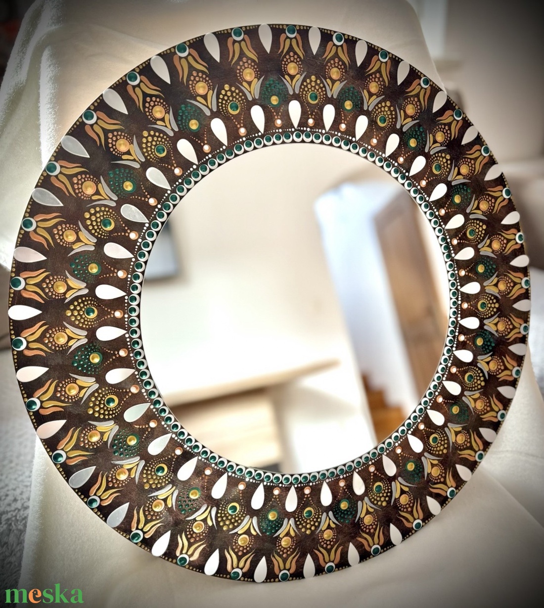 Mandala tükör - 50 cm - otthon & életmód - dekoráció - spiritualitás - mandala - Meska.hu