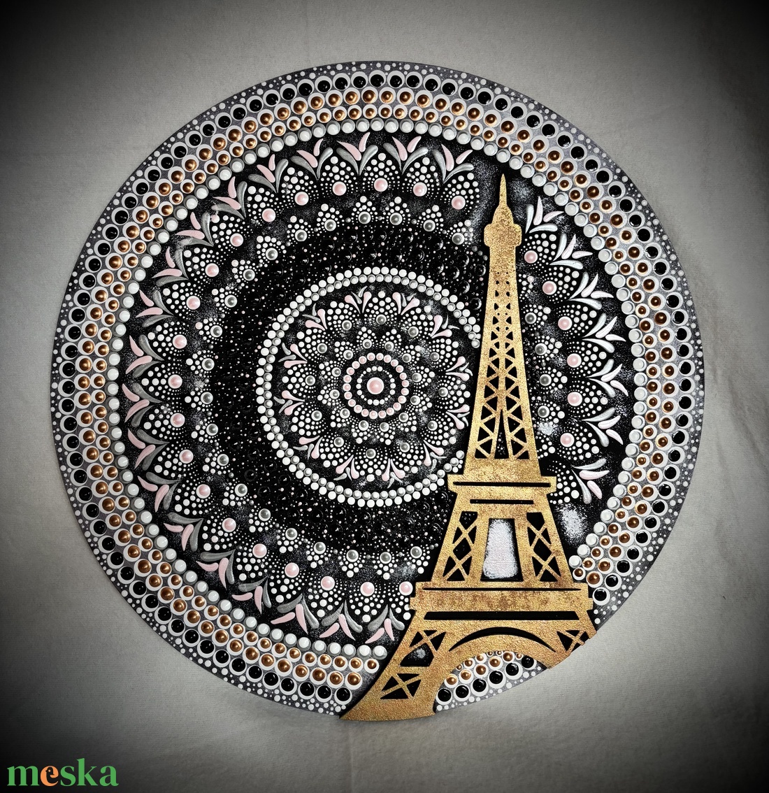 Párizs - Eiffel torony - mandala - 40 cm - otthon & életmód - dekoráció - spiritualitás - mandala - Meska.hu