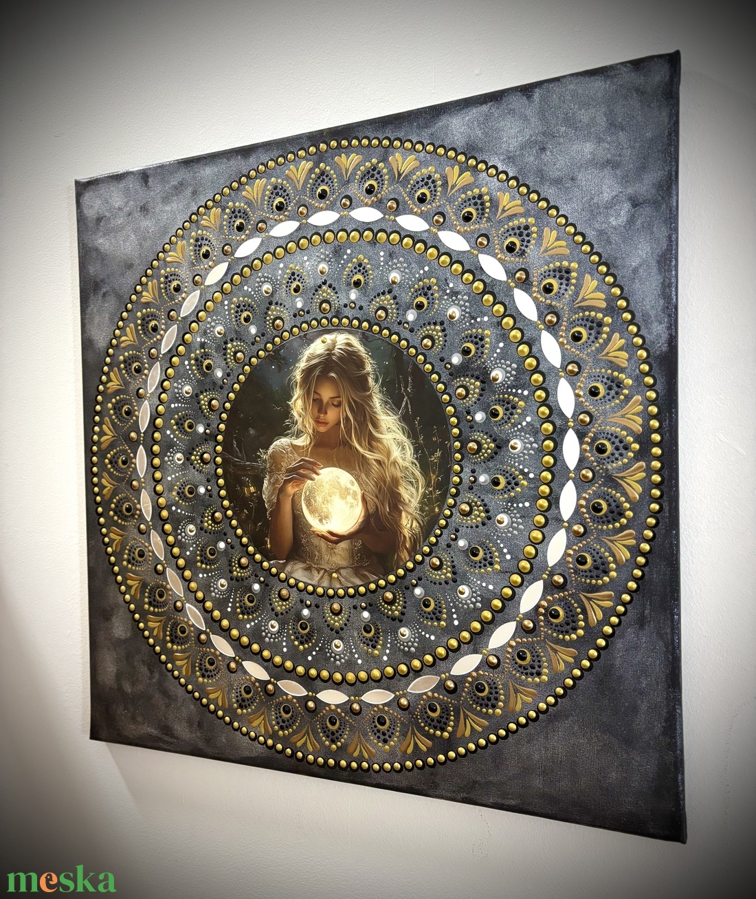 Feszített vászon kép Mandala - 50x50 cm - otthon & életmód - dekoráció - spiritualitás - mandala - Meska.hu