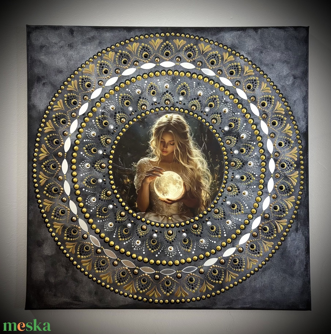 Feszített vászon kép Mandala - 50x50 cm - otthon & életmód - dekoráció - spiritualitás - mandala - Meska.hu