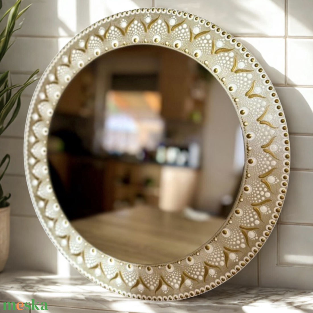 Fali tükör - Mandala - 40 cm - otthon & életmód - dekoráció - spiritualitás - mandala - Meska.hu