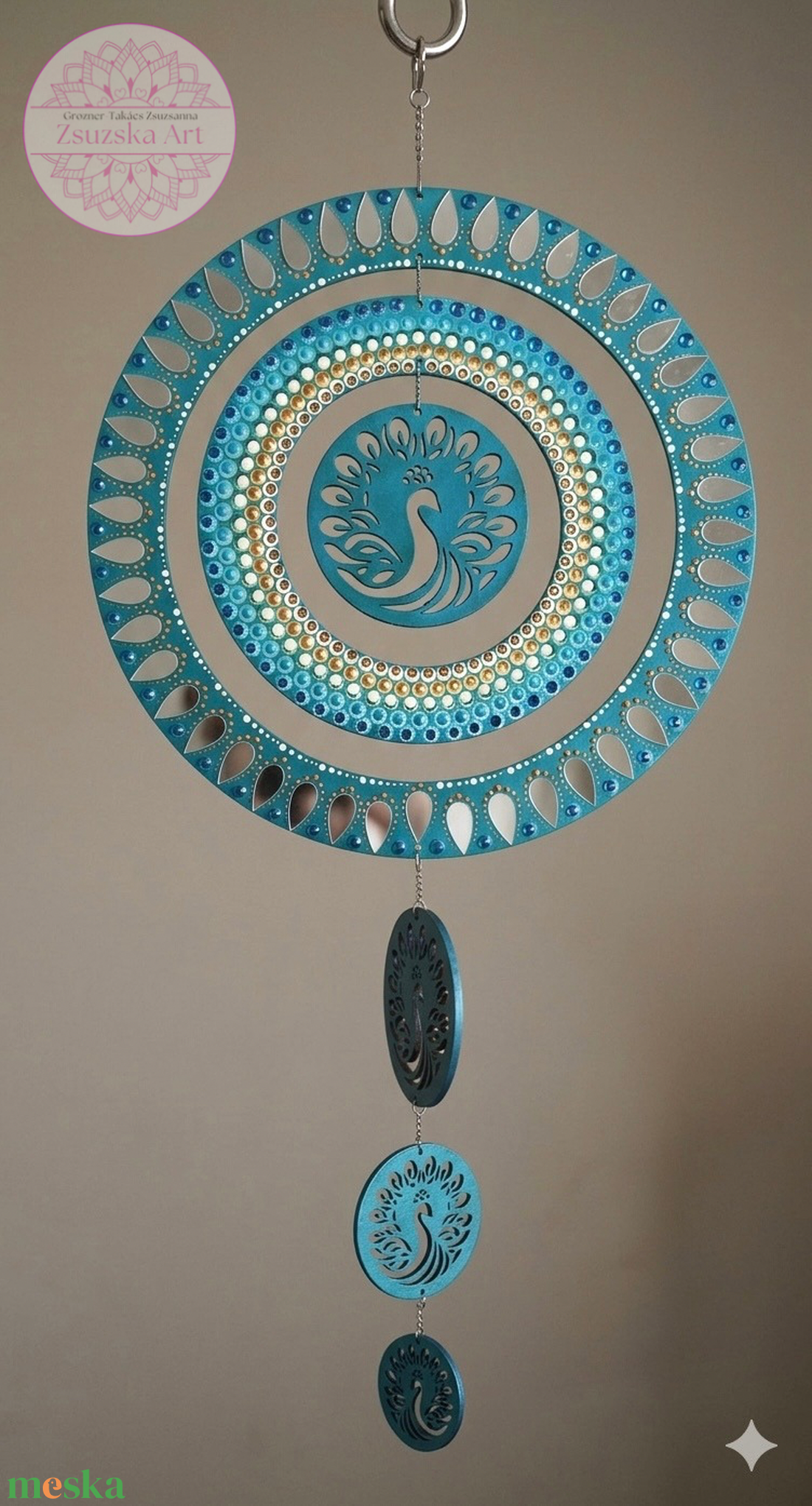 Szélforgó - 30 cm - otthon & életmód - dekoráció - spiritualitás - mandala - Meska.hu