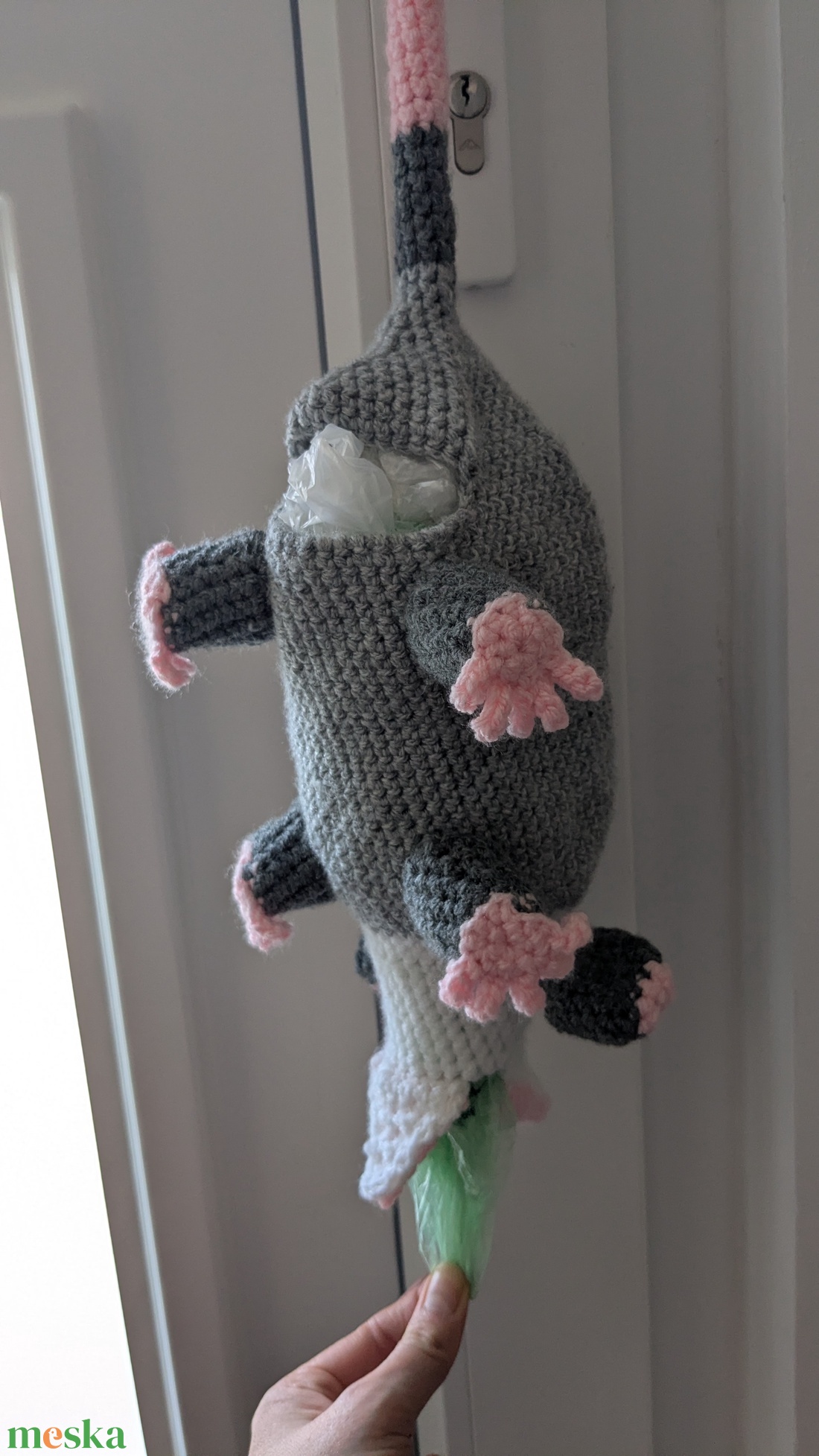 Oposszum zacskótartó - otthon & életmód - konyhafelszerelés, tálalás - konyhai dekoráció - konyhai dísz - Meska.hu