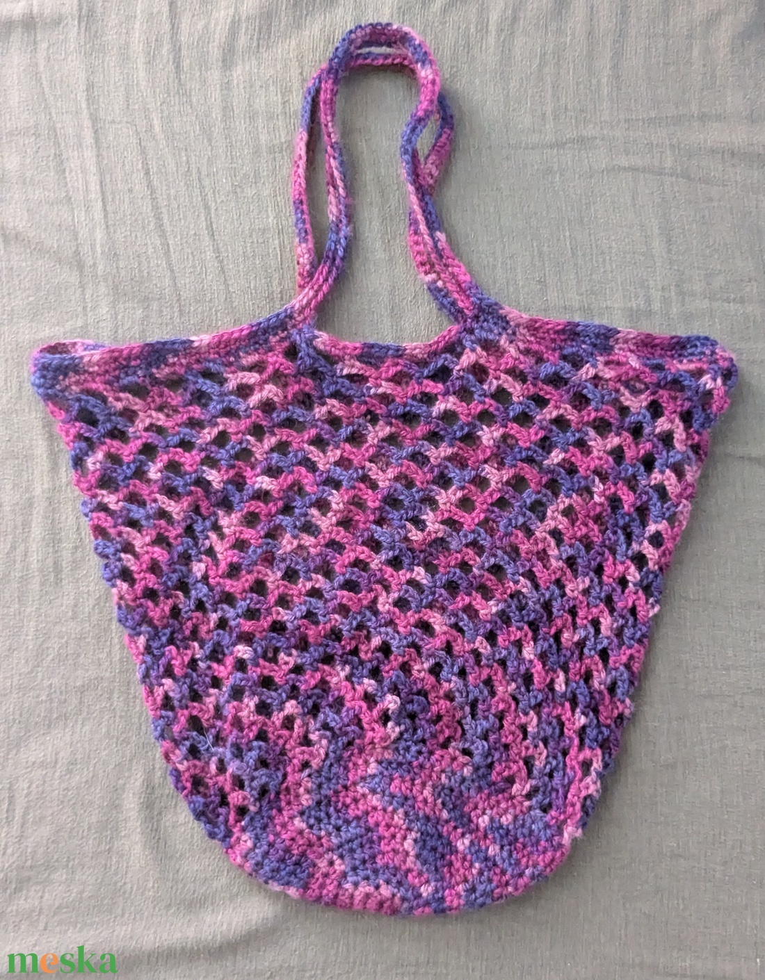 Horgolt bevásárló táska, strandtáska - táska & tok - kézitáska & válltáska - válltáska - Meska.hu