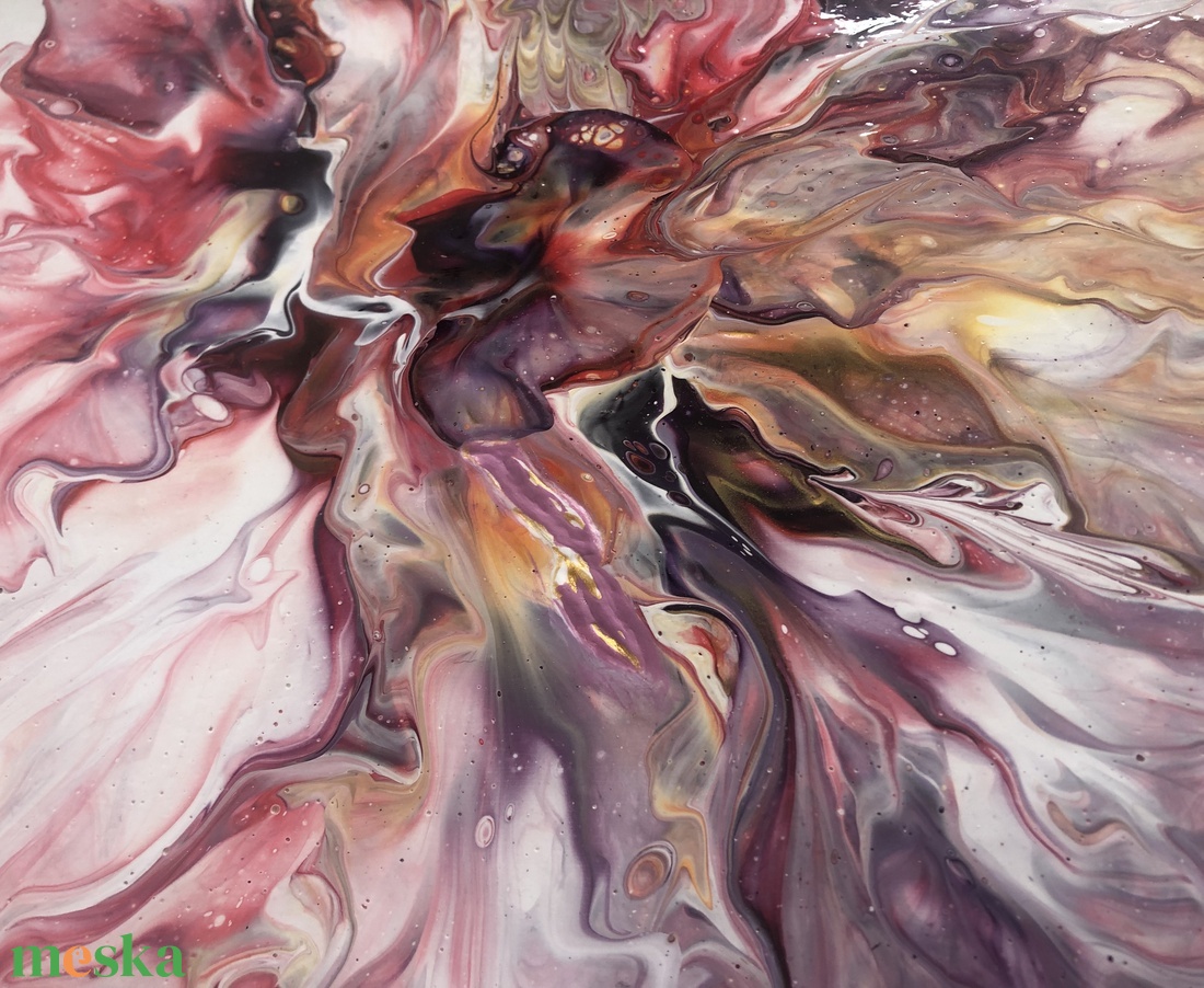 Bloom - Fluid art akril festmény - művészet - festmény - akril - Meska.hu Bloom - Fluid art akril festmény - művészet - festmény - akril - Meska.hu