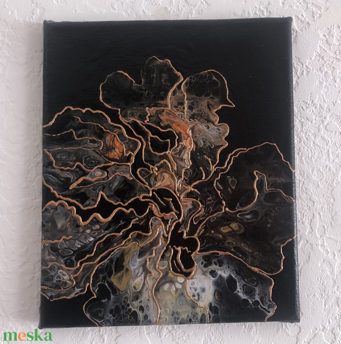 Copper Salad - Fluid art akril festmény - művészet - festmény - akril - Meska.hu