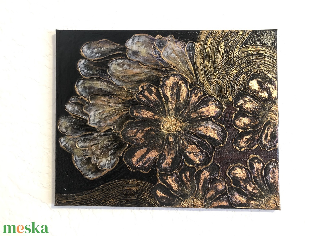 Sun Flower - 3D akril festmény, relief - művészet - festmény - akril - Meska.hu