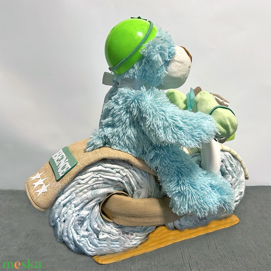 EASY RIDER pelenkamotor, névre szóló babalátogató pelenkatorta, babaüdvözlő ajándék - baba - mama - pelenkázó, babafürdető kellékek - pelenkatorta - Meska.hu