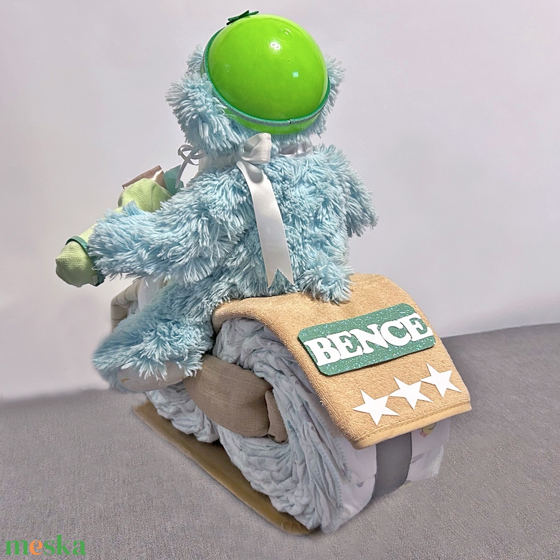 EASY RIDER pelenkamotor, névre szóló babalátogató pelenkatorta, babaüdvözlő ajándék - baba - mama - pelenkázó, babafürdető kellékek - pelenkatorta - Meska.hu
