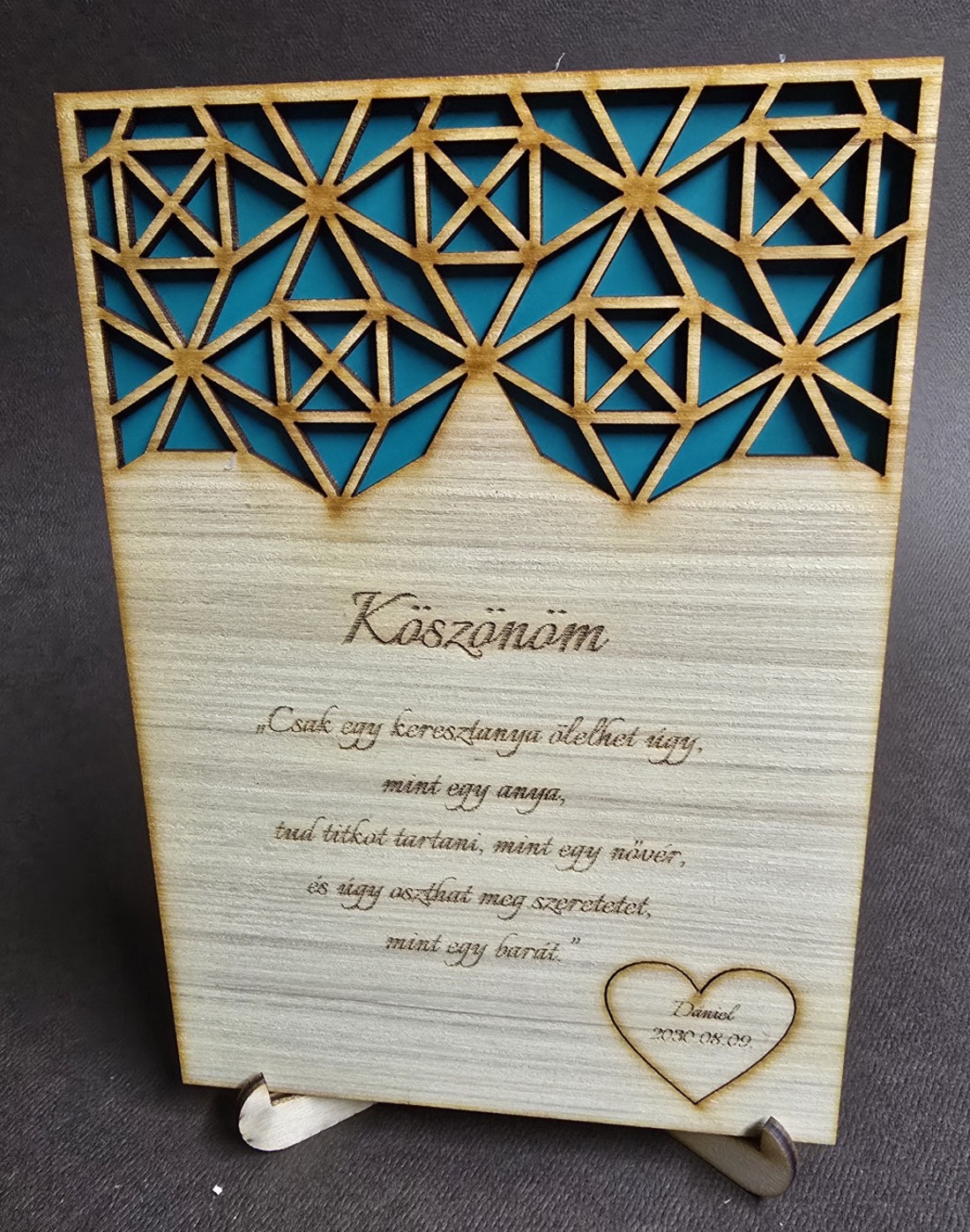 Szülőköszöntő tábla KeresztAnyunak - esküvő - emlék & ajándék - szülőköszöntő ajándék - Meska.hu