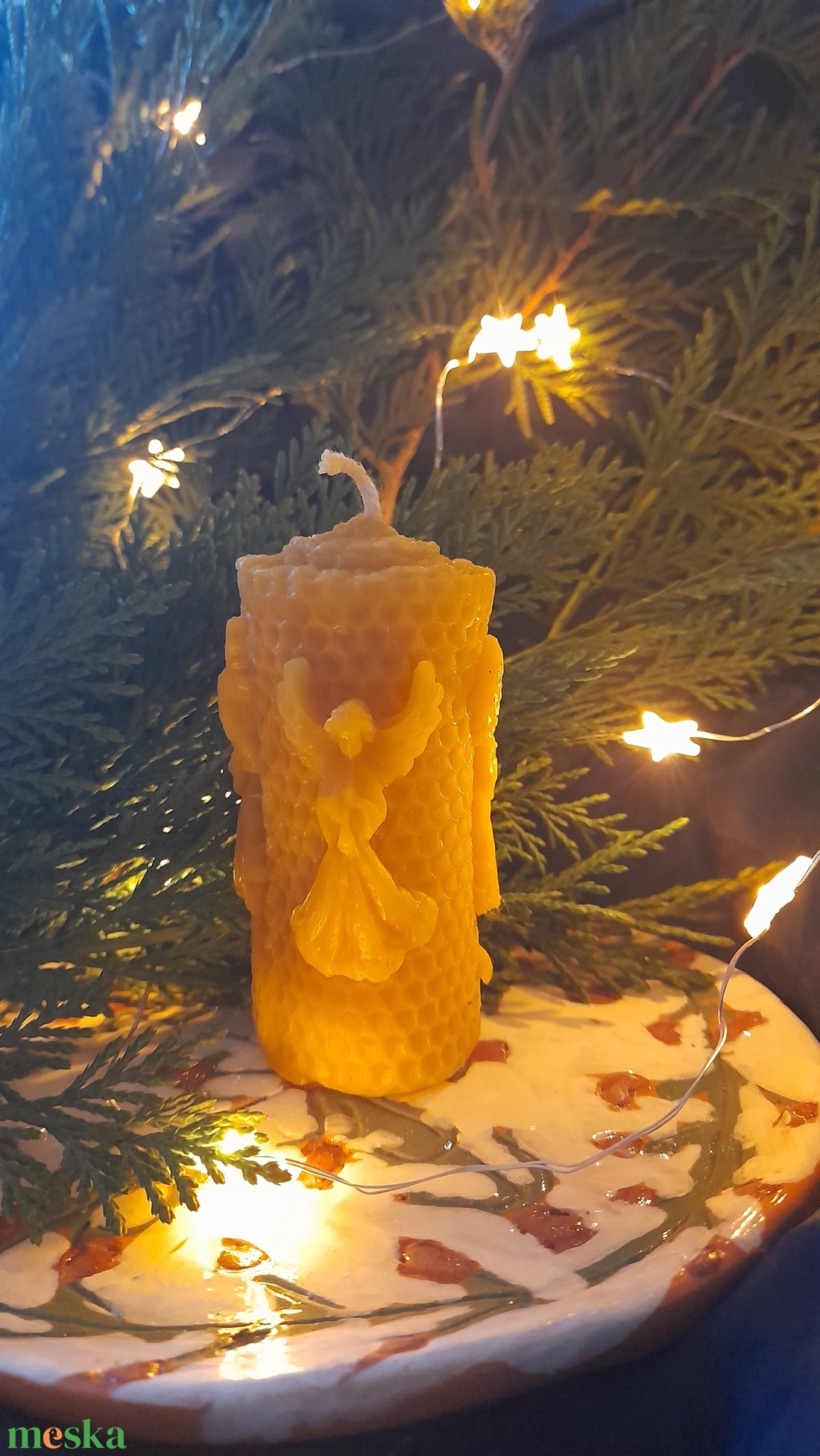 3 angyalkás gyertya - karácsony - adventi díszek - adventi gyertyadíszek és koszorúdíszek - Meska.hu