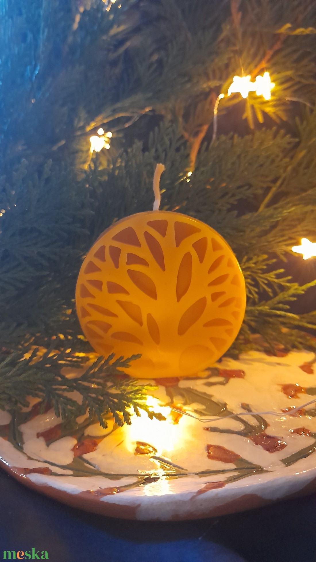 Életfa gyertya - kellékek & szerszámok - vegyes alapanyag - gyertya alapanyag - méhviasz gyertya alapanyag - Meska.hu