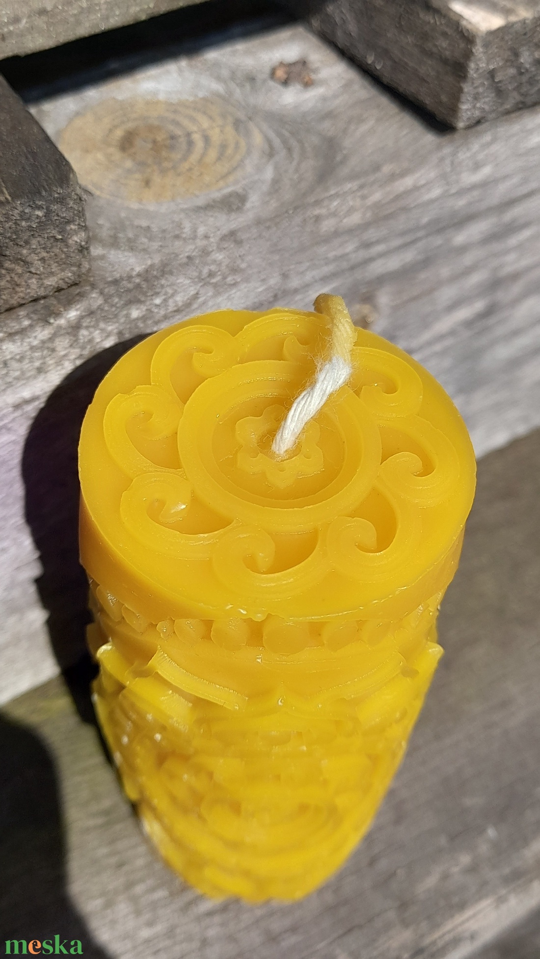 Mandala gyertya - kellékek & szerszámok - vegyes alapanyag - gyertya alapanyag - méhviasz gyertya alapanyag - Meska.hu