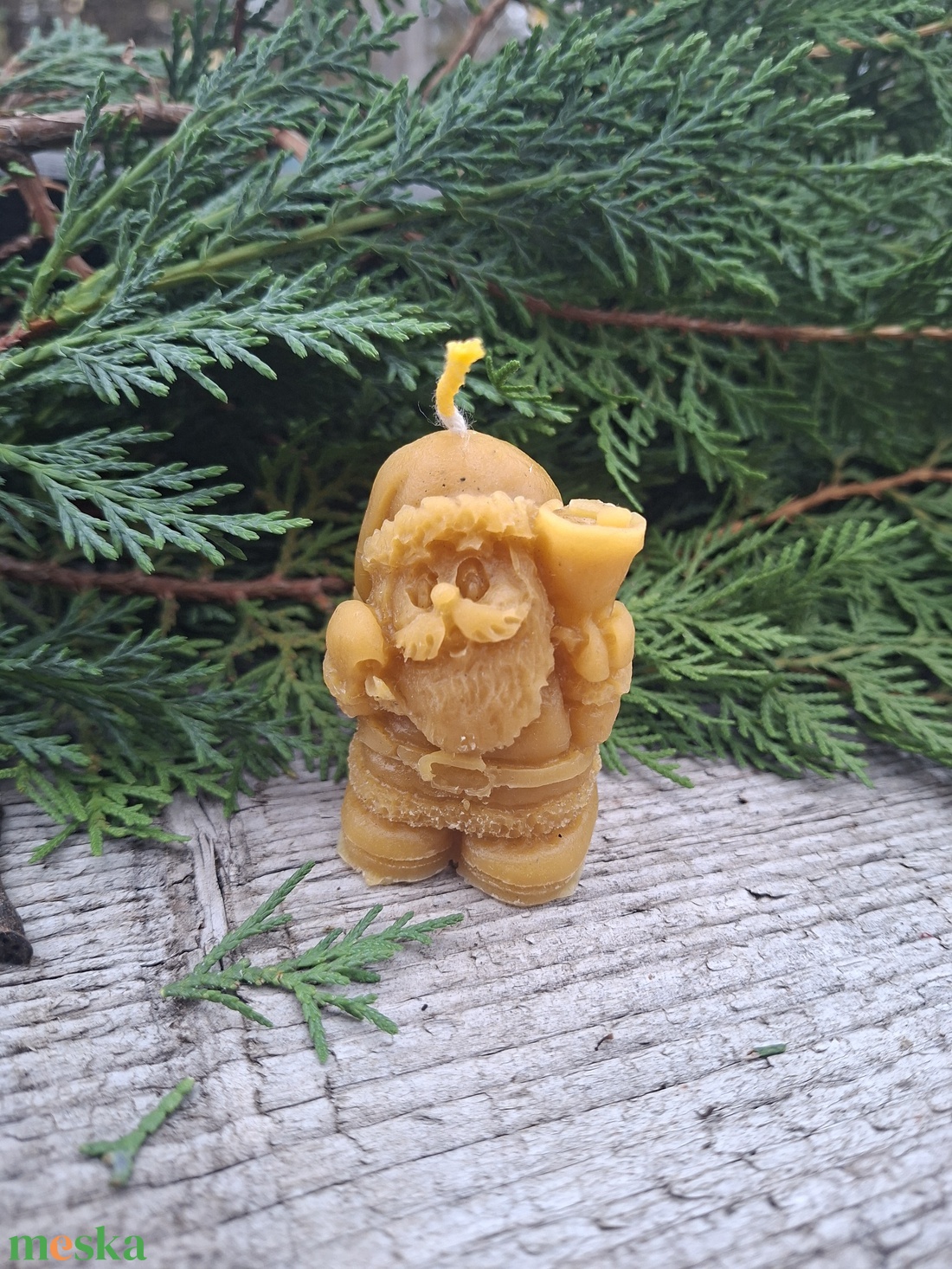 Mikulás gyertya (álló) - karácsony - adventi díszek - adventi gyertyadíszek és koszorúdíszek - Meska.hu