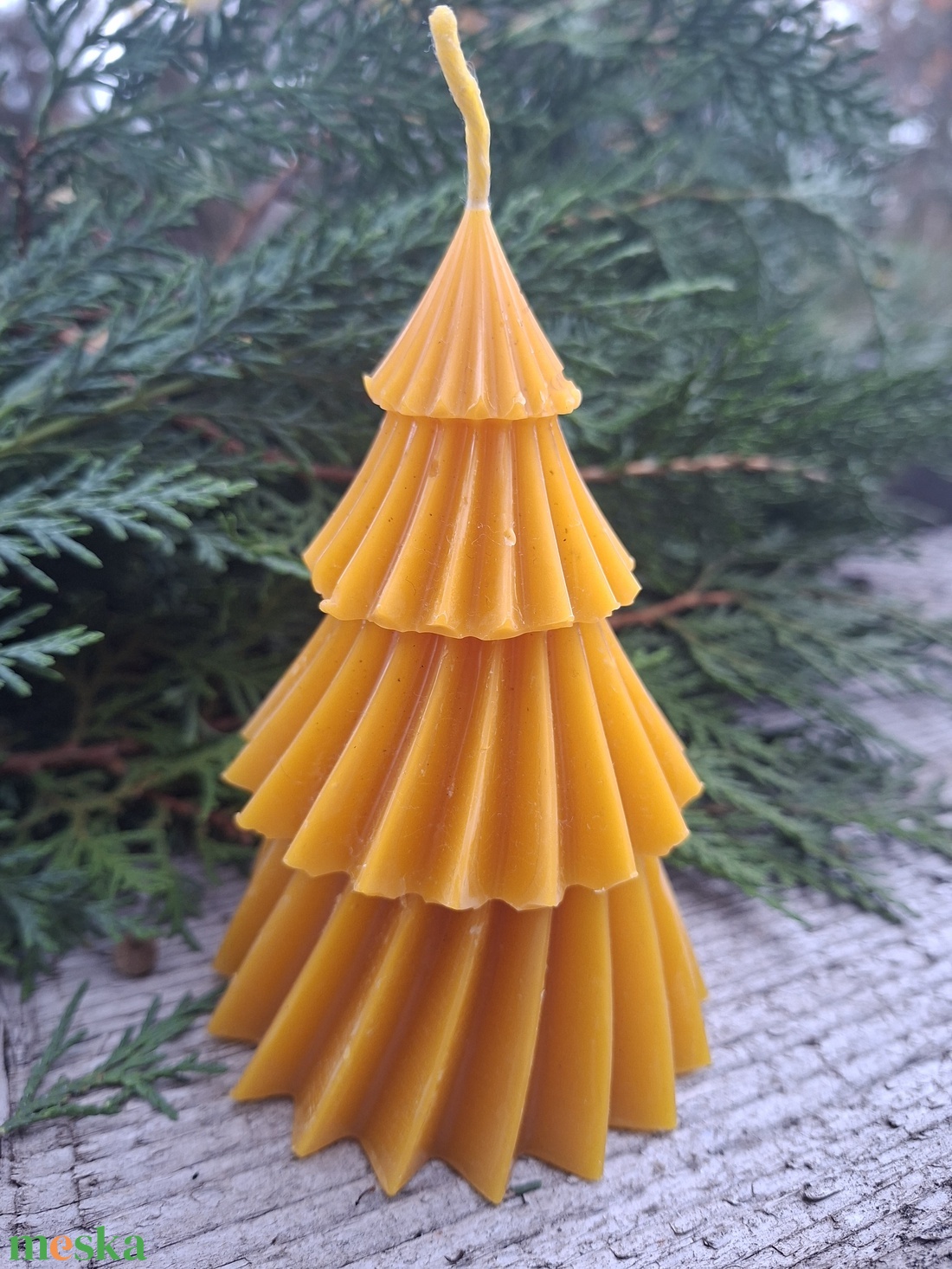 Fenyőfa gyertya - karácsony - adventi díszek - adventi gyertyadíszek és koszorúdíszek - Meska.hu