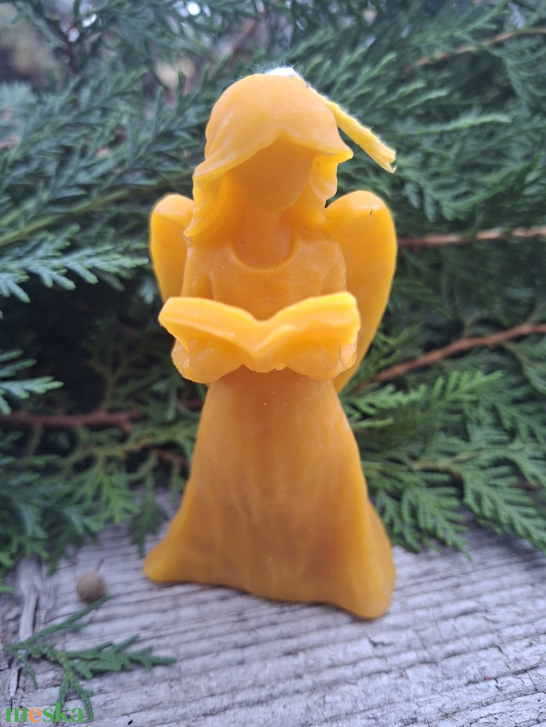 Angyal gyertya - karácsony - adventi díszek - adventi gyertyadíszek és koszorúdíszek - Meska.hu