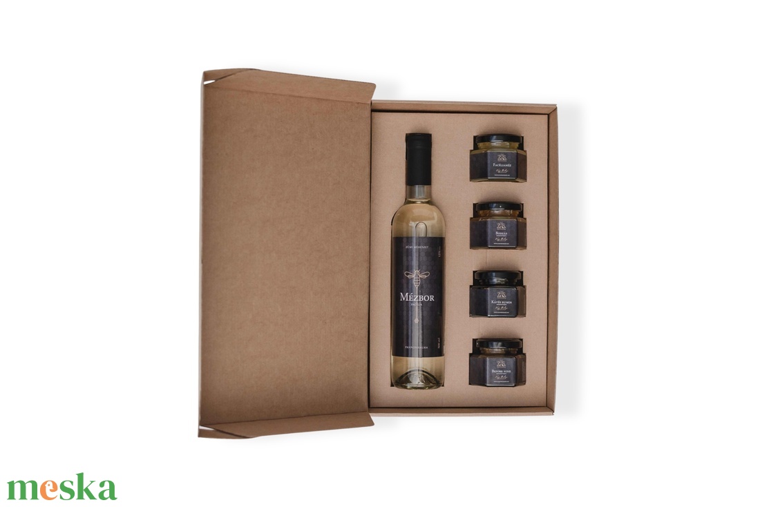 Mézbor facélia mézből és 4 méz ajándékdobozban  - élelmiszer - méz & propolisz - Meska.hu