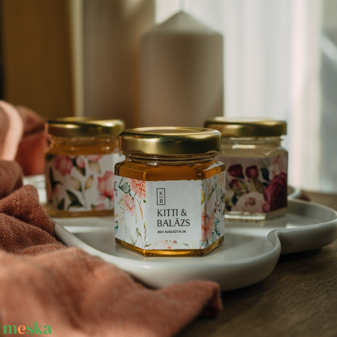 Esküvői köszönetajándék - rose - élelmiszer - méz & propolisz - Meska.hu