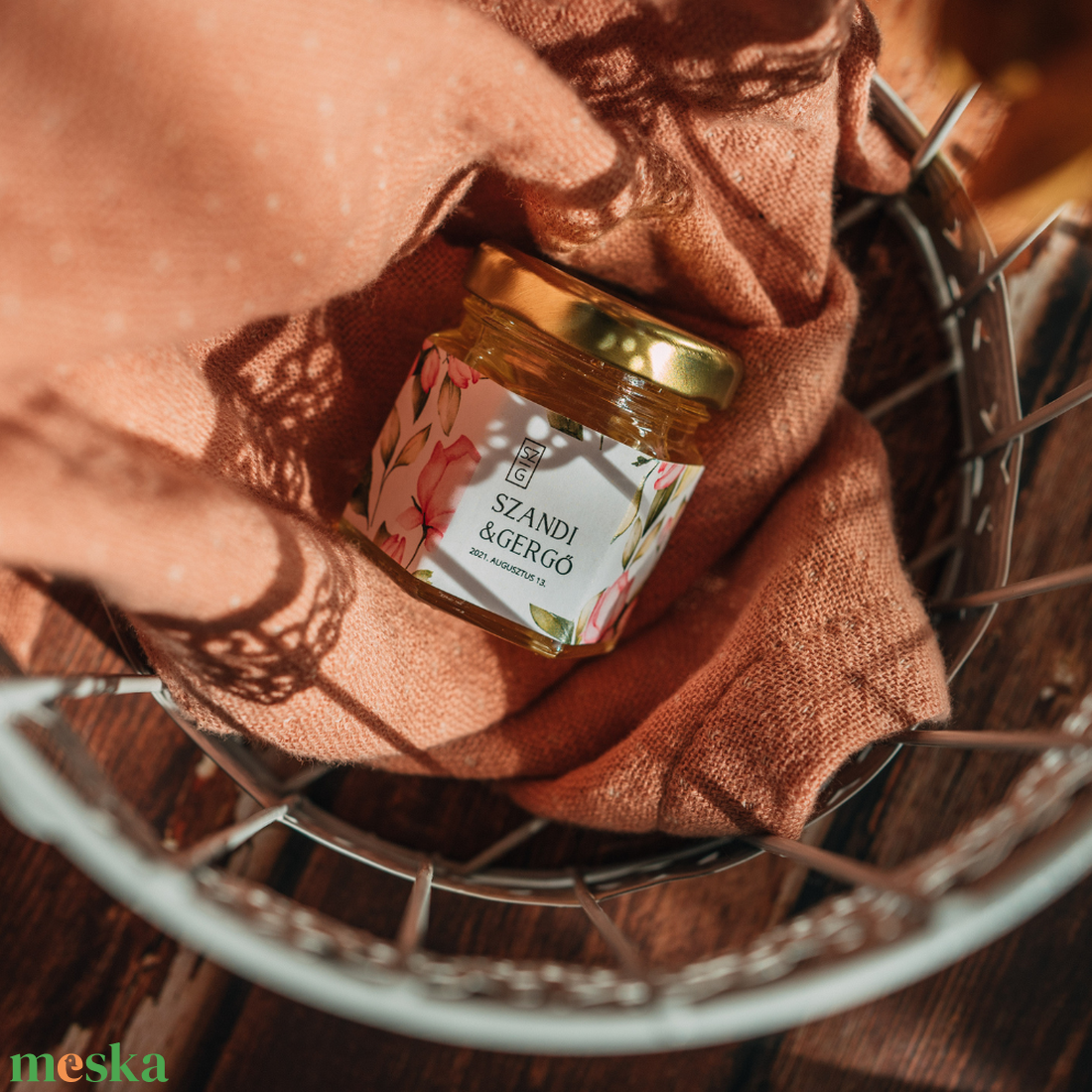 Esküvői köszönetajándék - pink rose - élelmiszer - méz & propolisz - Meska.hu