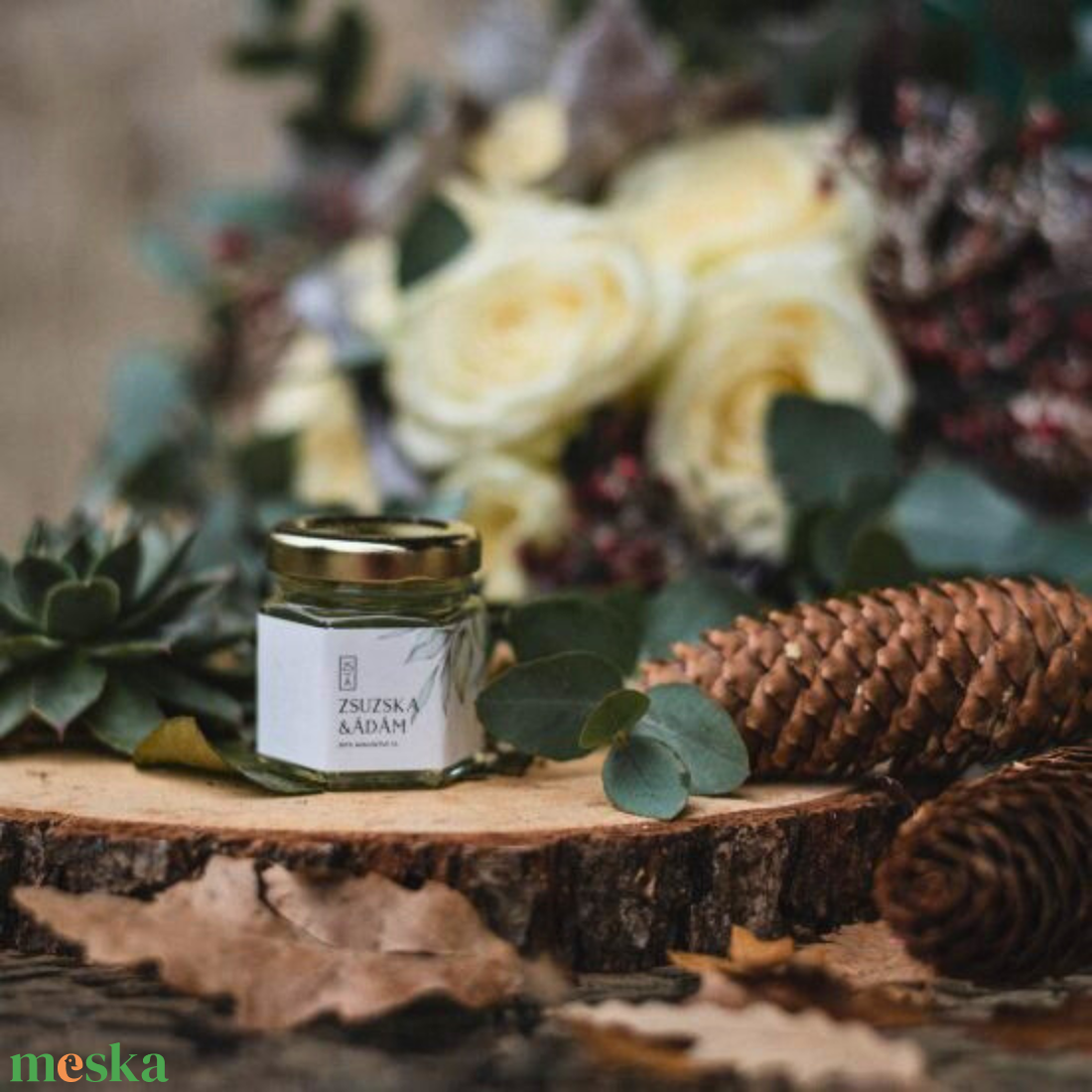 Esküvői köszönetajándék - leaves - élelmiszer - méz & propolisz - Meska.hu