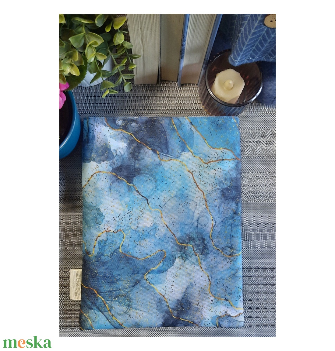 Könyvtok Márványos vízhatlan könyvtok - otthon & életmód - papír, írószer - könyv- és füzetborító - Meska.hu