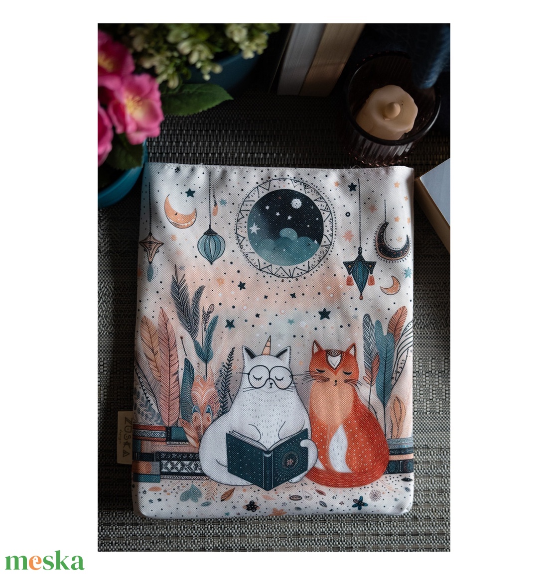 Könyvtok Boho macskák vízhatlan - könyv & zene - könyvtok - Meska.hu