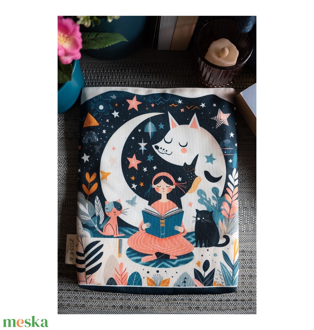 Könyvtok Hold cicus vízhatlan - könyv & zene - könyvtok - Meska.hu