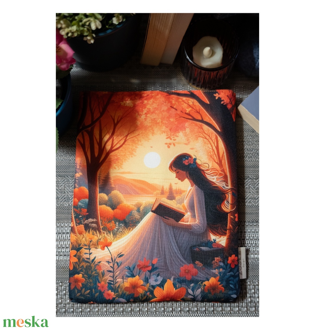 Könyvtok Mesebeli olvasás  - otthon & életmód - papír, írószer - könyv- és füzetborító - Meska.hu