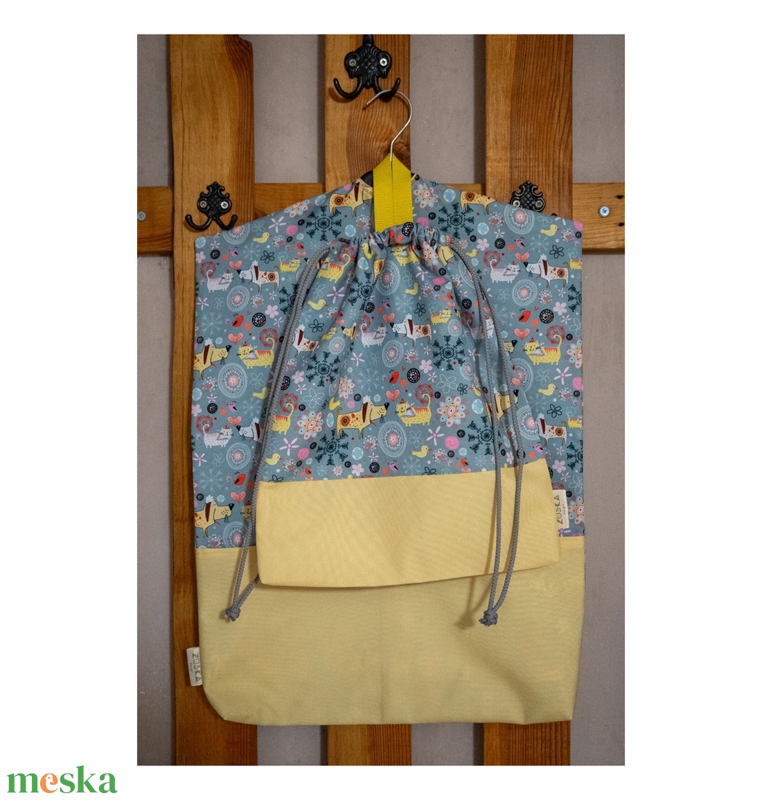 2 részes Ovis zsák szett Cuki kutya és macska - játék & sport - ovis felszerelés - ovis szett - Meska.hu