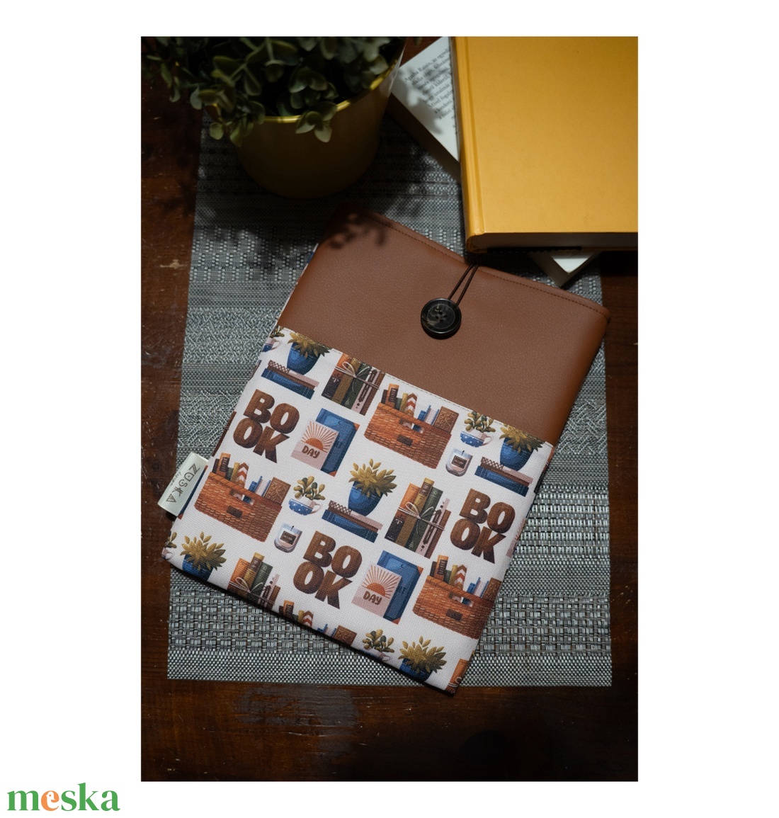 Könyvtok Barna book vízhatlan - otthon & életmód - papír, írószer - könyv- és füzetborító - Meska.hu