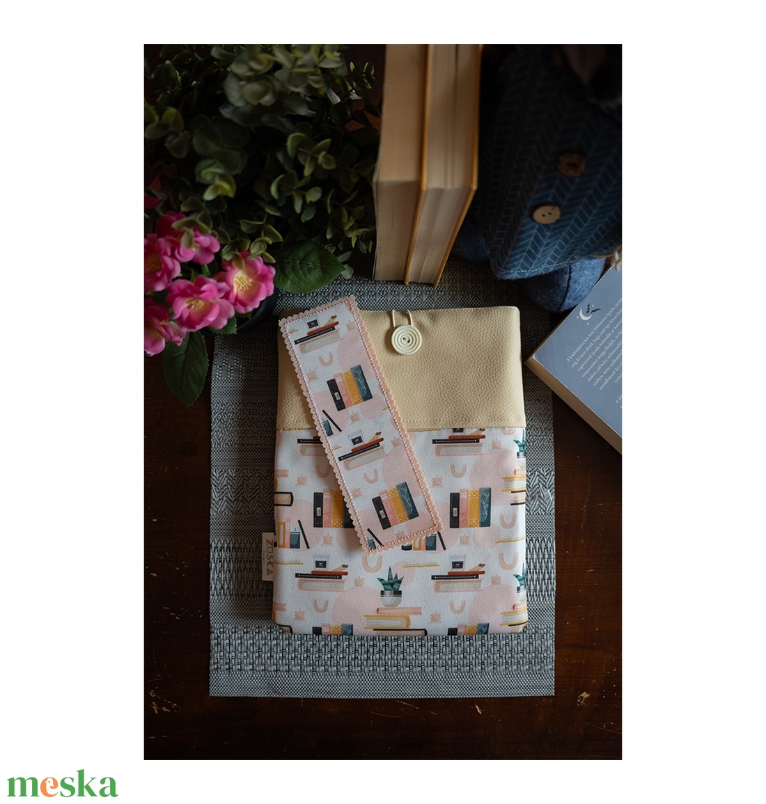 Könyvtok Bézs könyvek vízhatlan - könyv & zene - könyvtok - Meska.hu