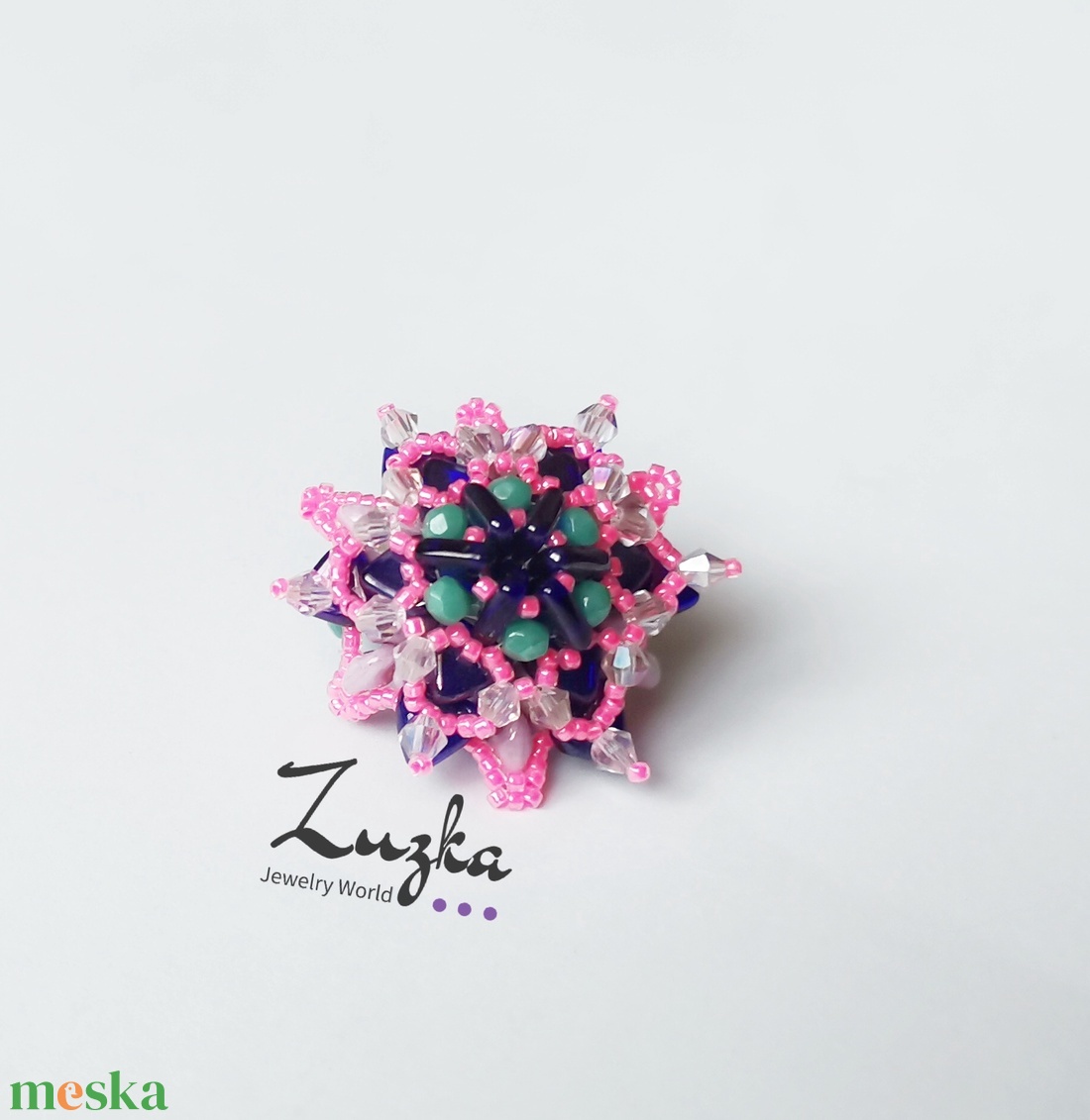 Pink menta lila gyűrű - ékszer - gyűrű - gyöngyös gyűrű - Meska.hu Pink menta lila gyűrű - ékszer - gyűrű - gyöngyös gyűrű - Meska.hu