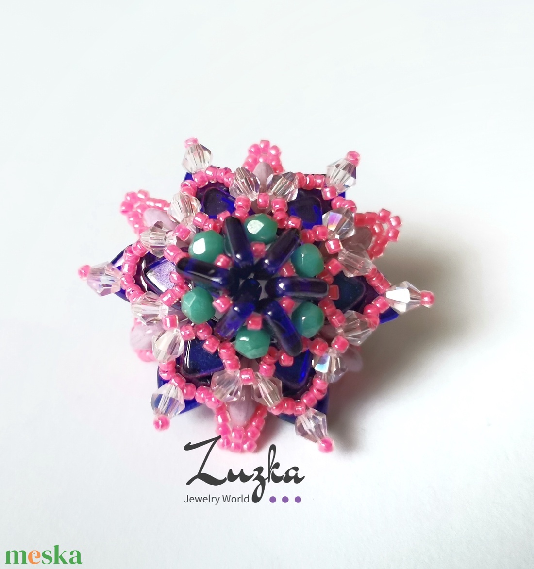 Pink menta lila gyűrű - ékszer - gyűrű - gyöngyös gyűrű - Meska.hu Pink menta lila gyűrű - ékszer - gyűrű - gyöngyös gyűrű - Meska.hu