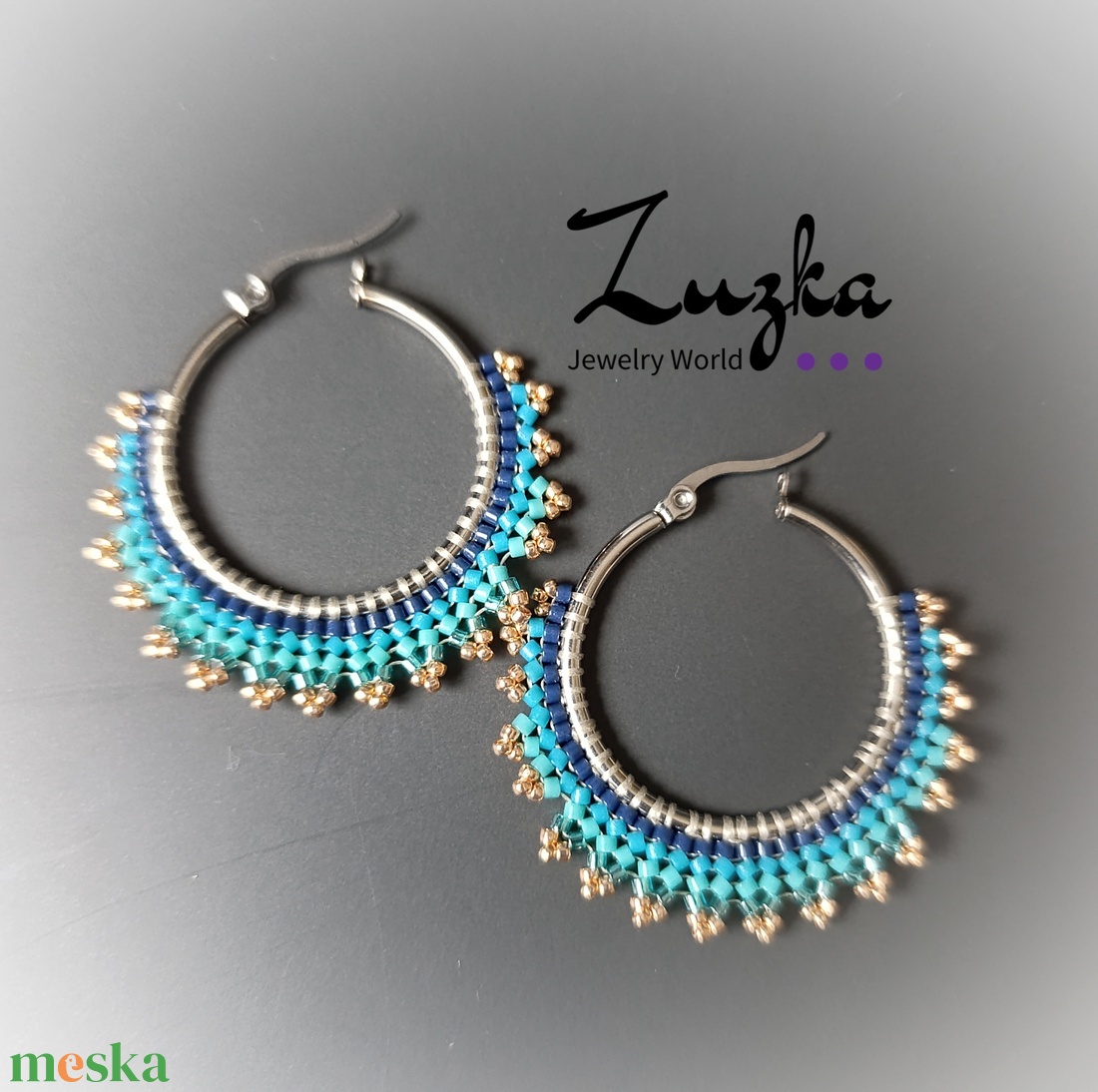 Karika fülik - ékszer - fülbevaló - karika fülbevaló - Meska.hu