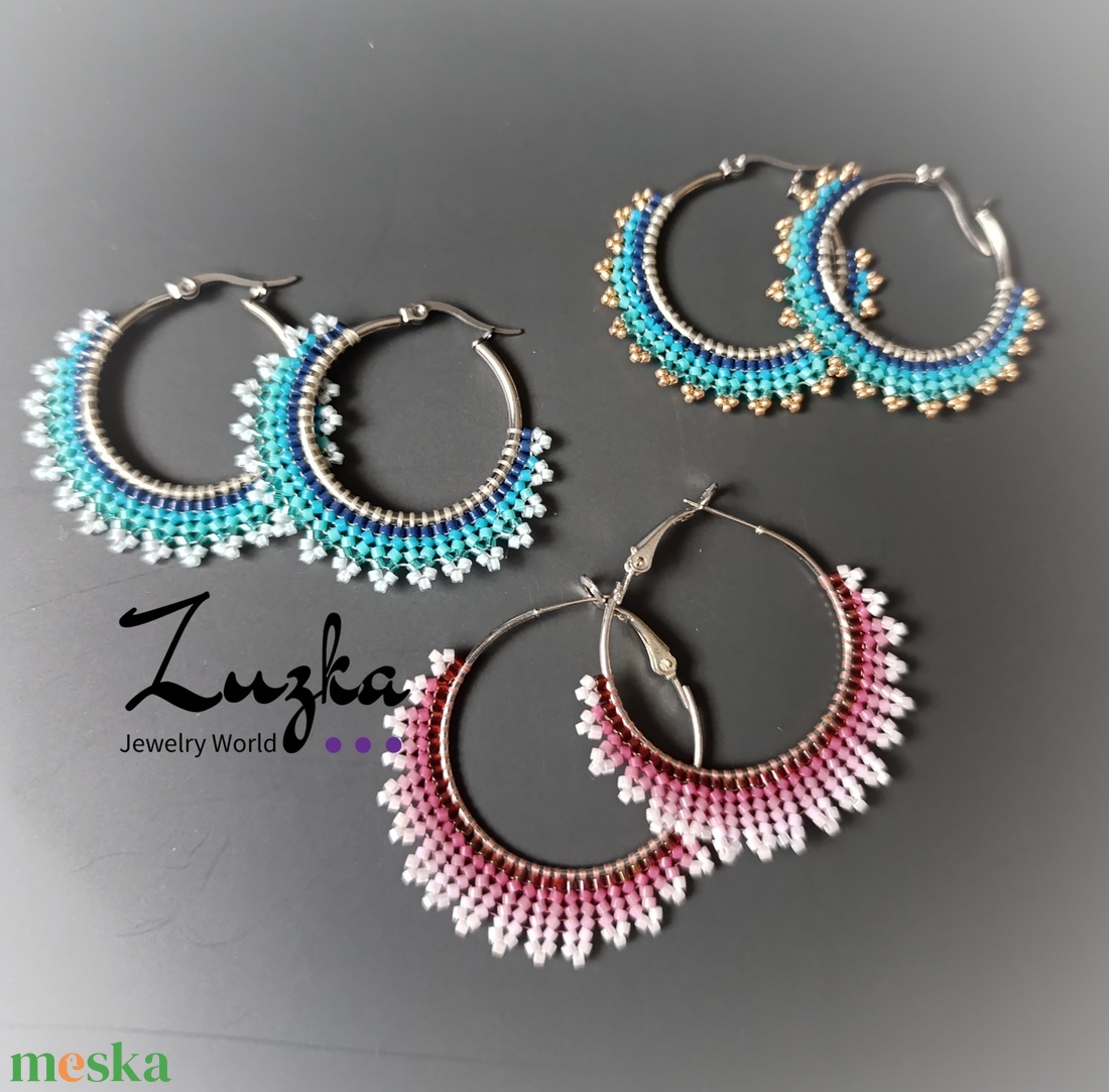 Karika fülik - ékszer - fülbevaló - karika fülbevaló - Meska.hu