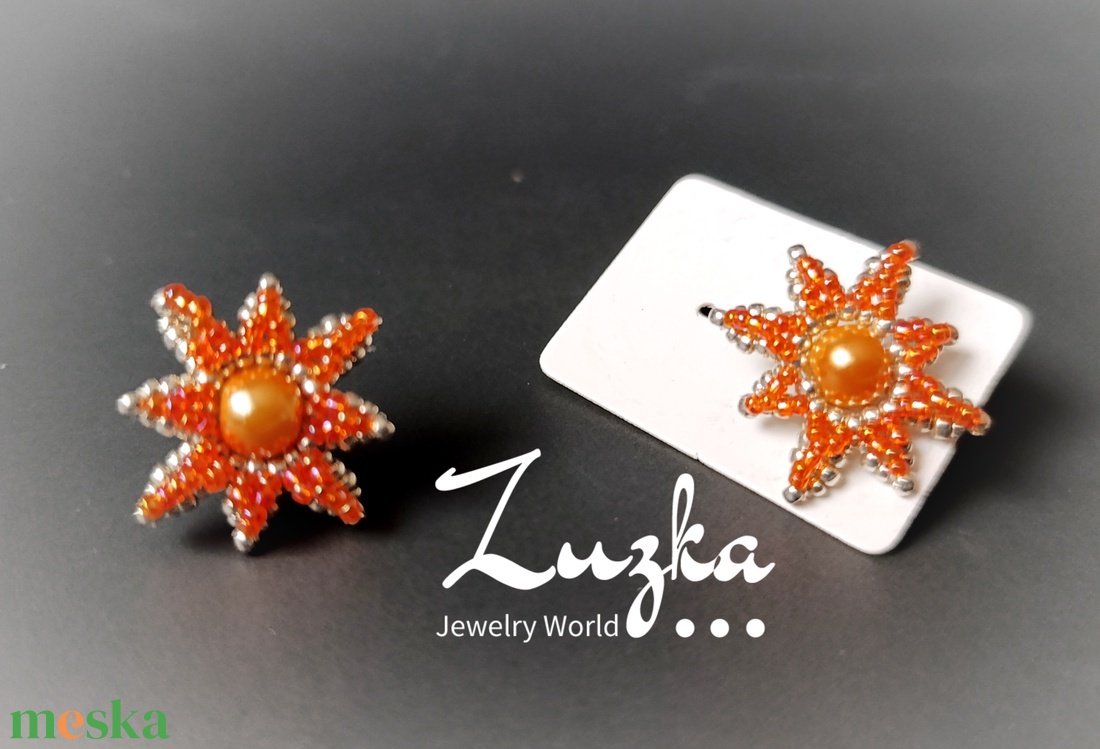 Bedugós csillag fülbevaló - ékszer - fülbevaló - pötty fülbevaló - Meska.hu