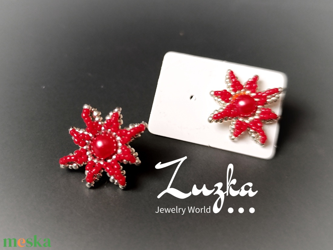 Bedugós csillag fülbevaló - ékszer - fülbevaló - pötty fülbevaló - Meska.hu