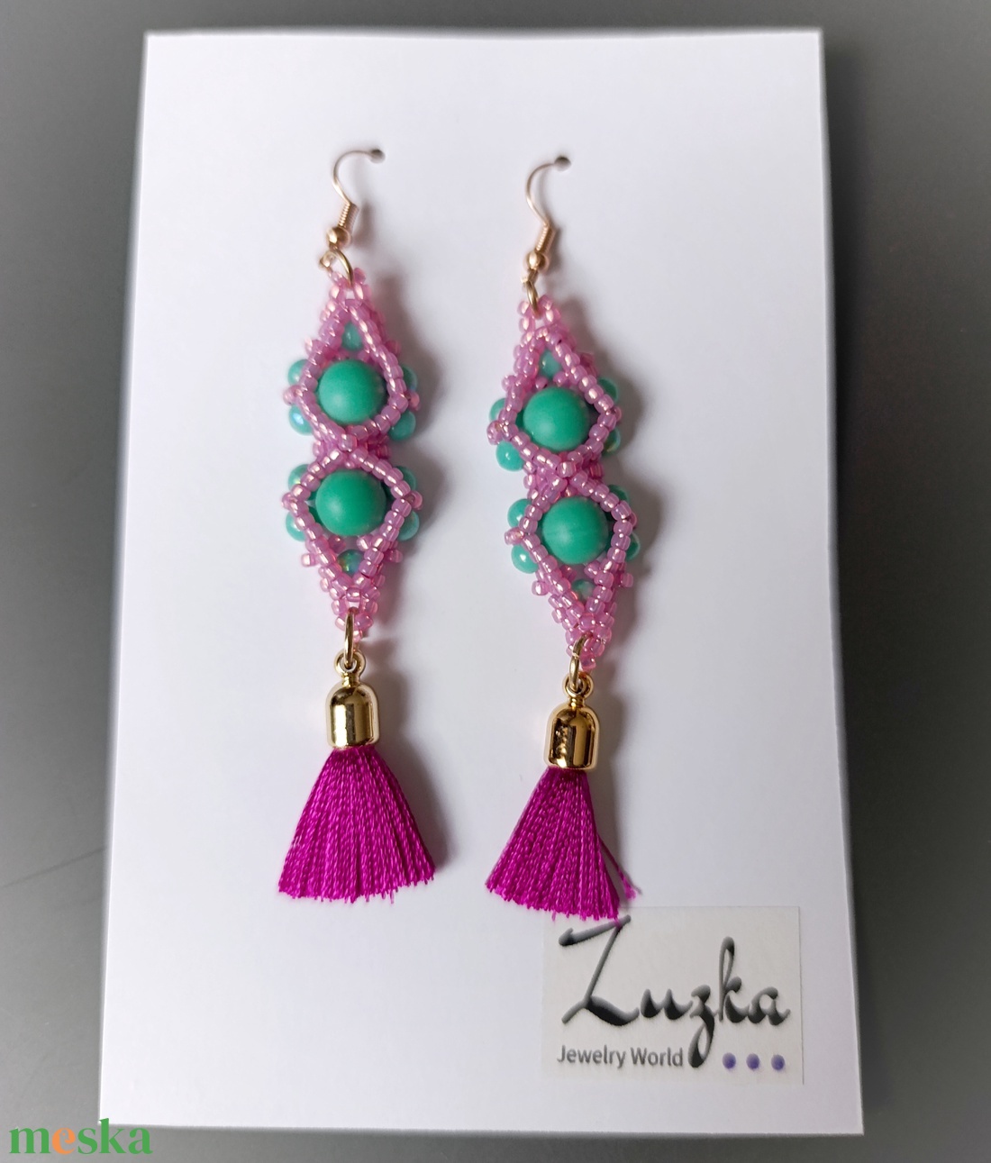 Bojtos fülbevalók - ékszer - fülbevaló - rojtos fülbevaló - Meska.hu