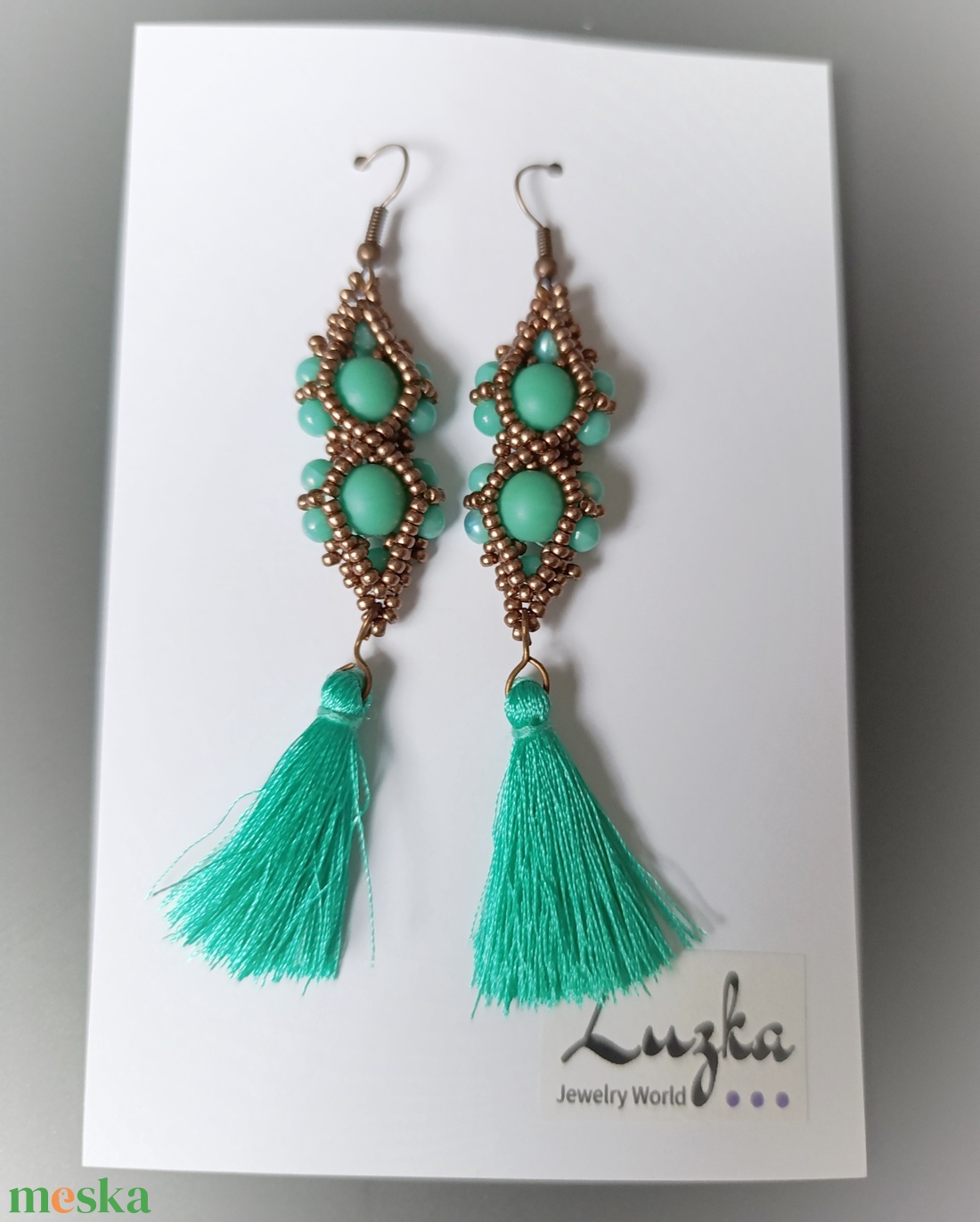 Bojtos fülbevalók - ékszer - fülbevaló - rojtos fülbevaló - Meska.hu