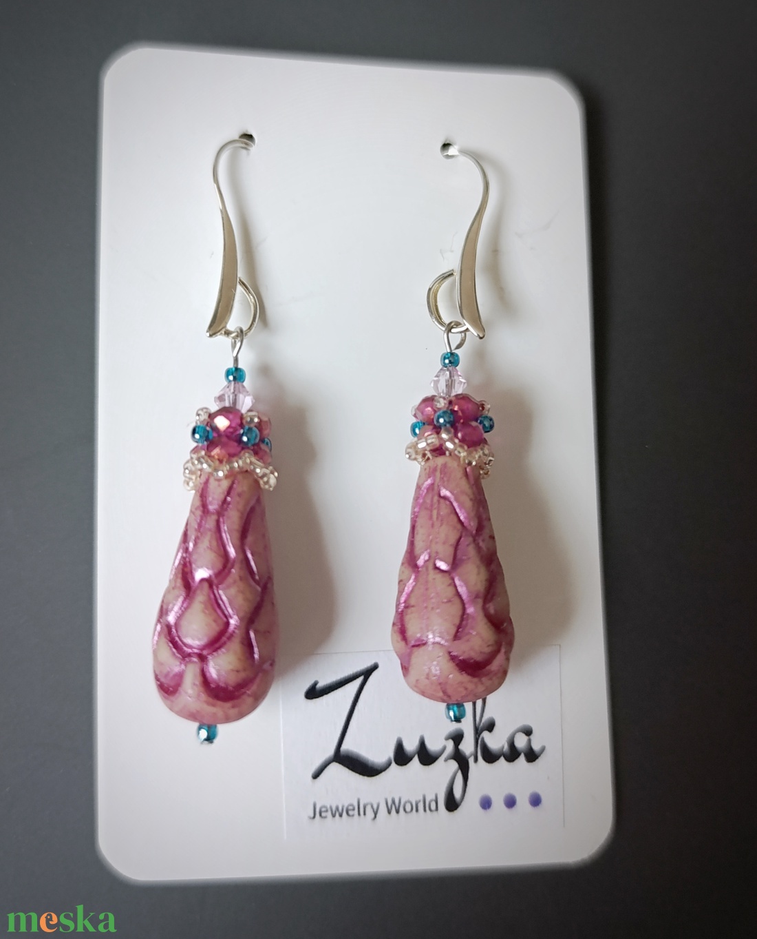 Különleges lógós fülbevaló - ékszer - fülbevaló - lógó fülbevaló - Meska.hu