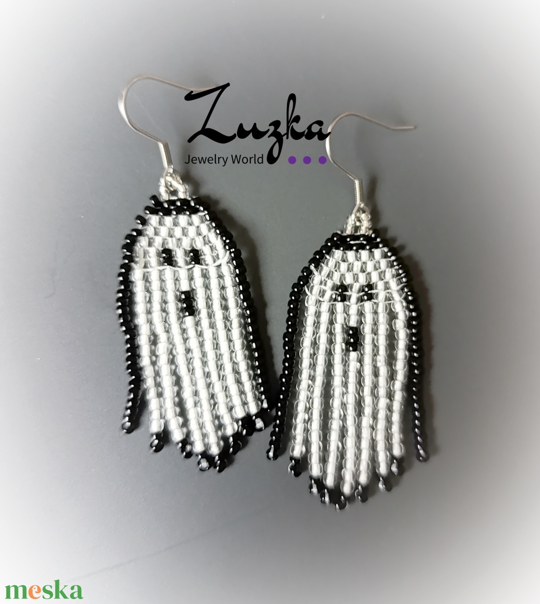 Szellemes fülbevaló - ékszer - fülbevaló - lógó fülbevaló - Meska.hu