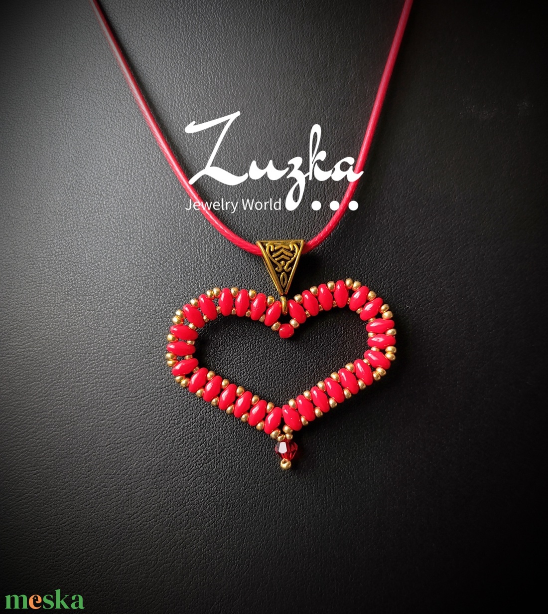 Szívmedálos nyakláncok - ékszer - nyaklánc - medálos nyaklánc - Meska.hu