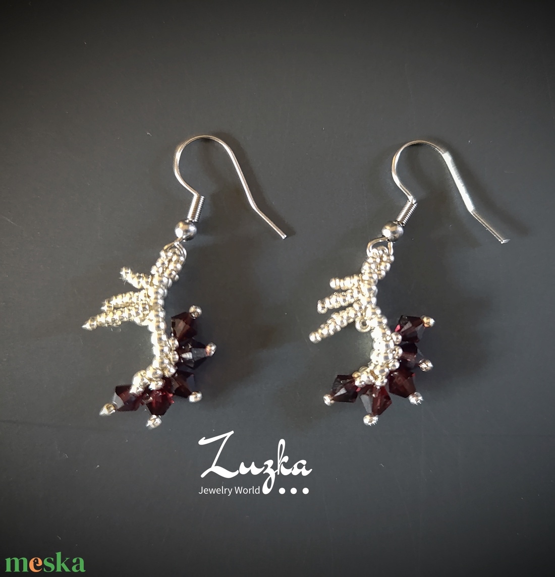 Swarovski kristályos fülbevaló - ékszer - fülbevaló - lógó fülbevaló - Meska.hu