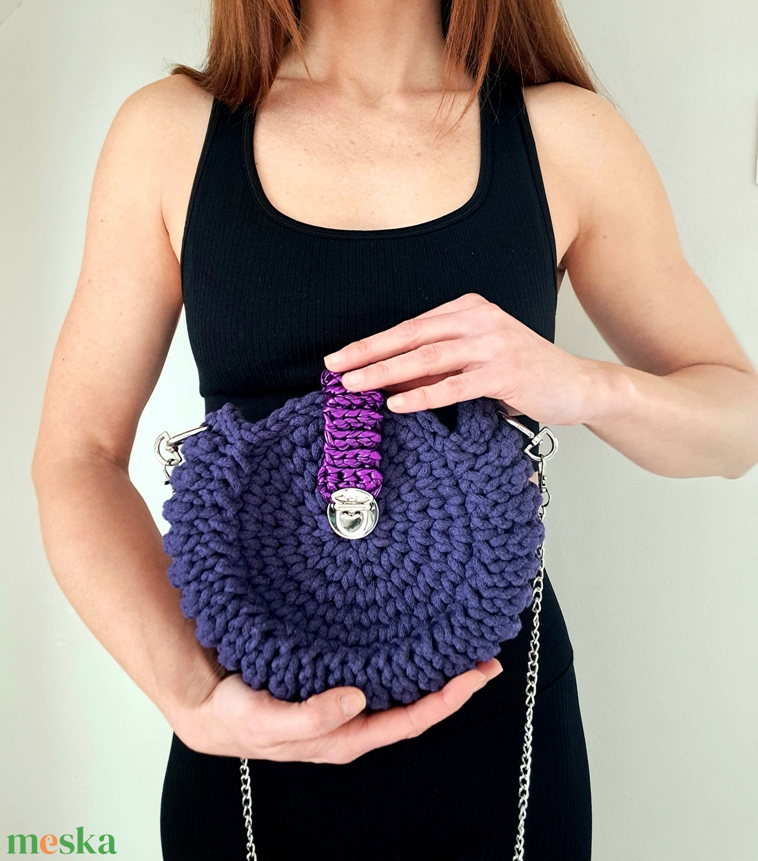 Shell válltáska egyedi stílusú horgolt táska - táska & tok - kézitáska & válltáska - kézitáska - Meska.hu