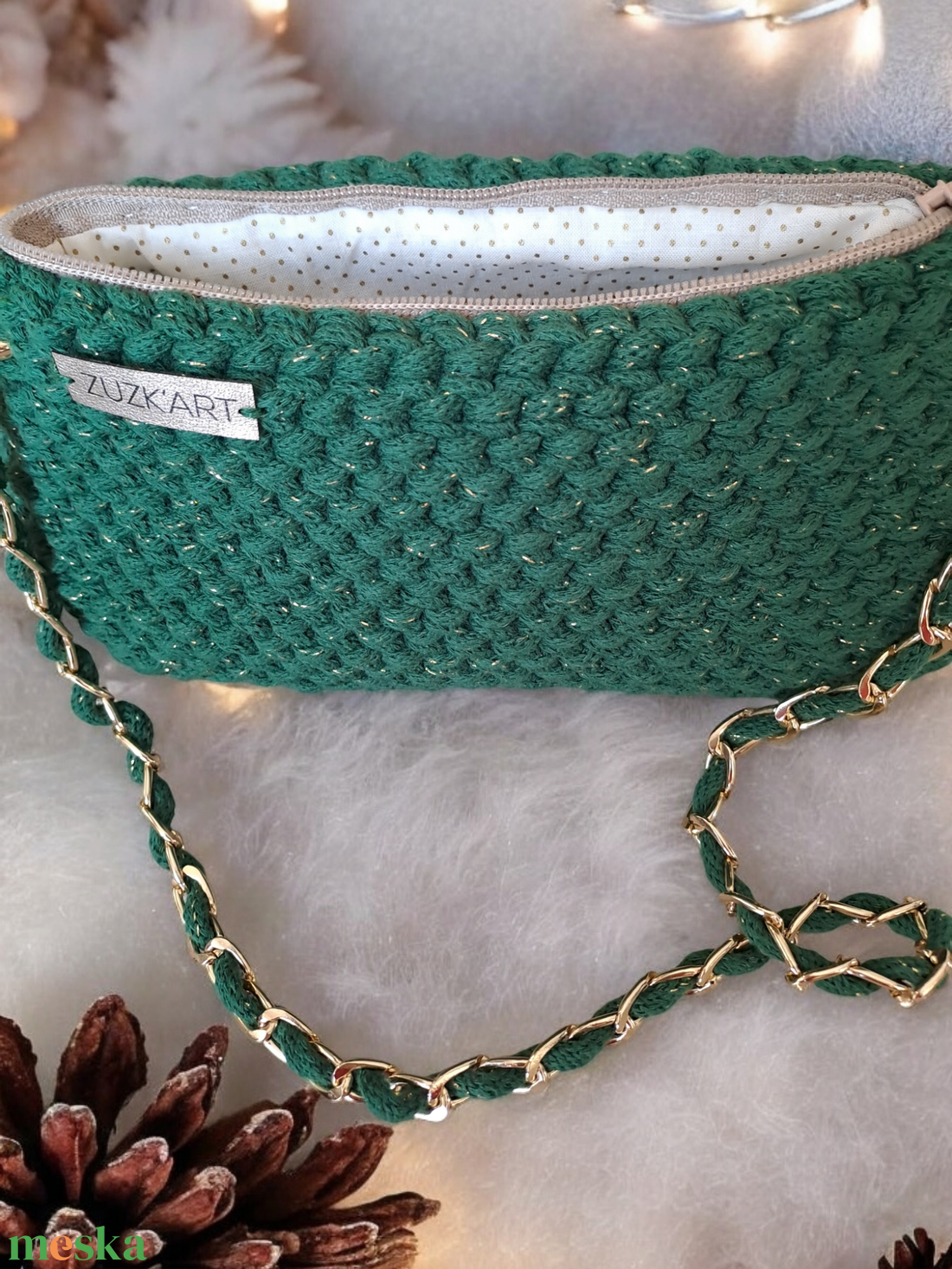 Élisé LIMITÁLT csillogó minimal válltáska/crossbody/kézitáska - táska & tok - kézitáska & válltáska - válltáska - Meska.hu