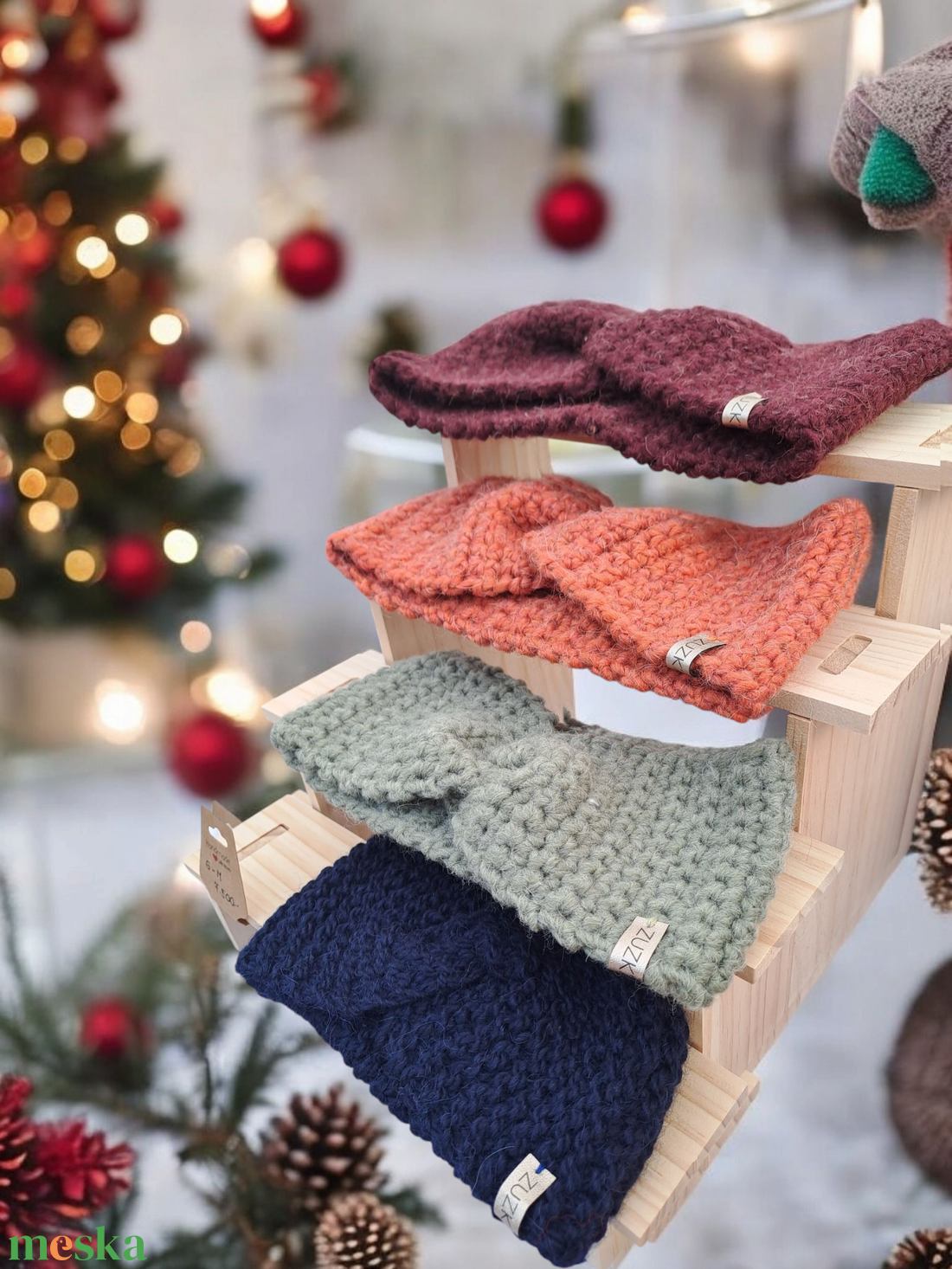 Zuzk'Art gyapjú/újrahasznosított gyapjú fülmelegítő fülvédő - ruha & divat - sál, sapka, kendő - fejpánt - Meska.hu