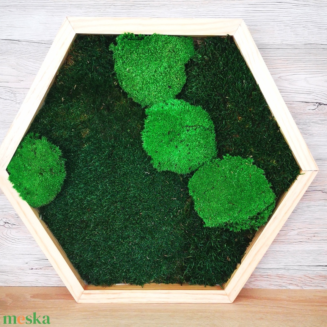 Hexagon mohakép 1 - otthon & életmód - dekoráció - fali és függő dekoráció - falra akasztható dekor - Meska.hu