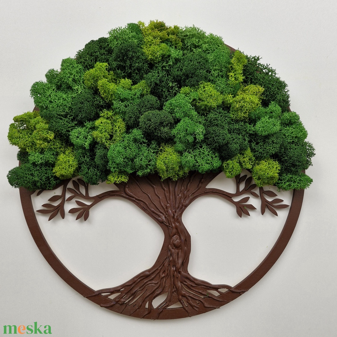 Életfa erezett- valódi izlandi zuzmóval - otthon & életmód - dekoráció - fali és függő dekoráció - zuzmókép, mohakép - Meska.hu