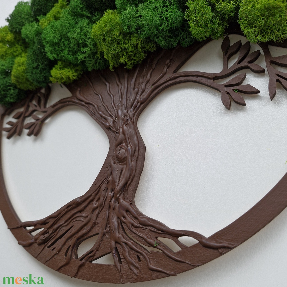 Életfa erezett- valódi izlandi zuzmóval - otthon & életmód - dekoráció - fali és függő dekoráció - zuzmókép, mohakép - Meska.hu