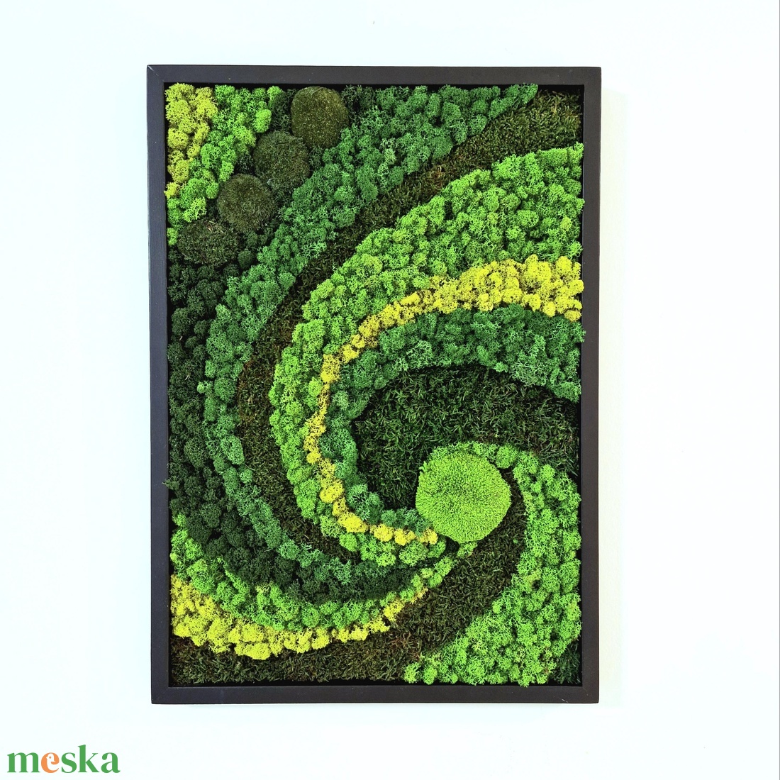 Mohafestmény 'SPIRÁL' 50x70 cm (mohakép/zuzmókép) - otthon & életmód - dekoráció - fali és függő dekoráció - zuzmókép, mohakép - Meska.hu